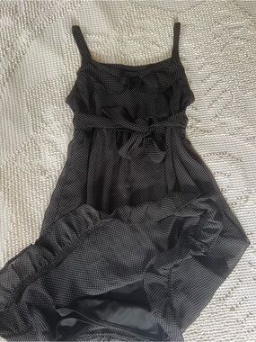 Cherokee Black and White Polka Dot babydoll Dress